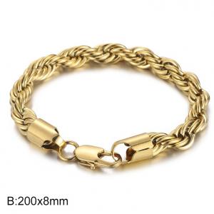 Stainless Steel Gold-plating Bracelet - KB158010-Z