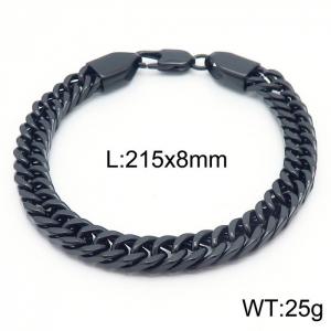 Stainless Steel Black-plating Bracelet - KB158069-KFC