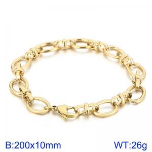 Stainless Steel Gold-plating Bracelet - KB160640-Z