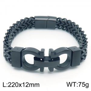 Stainless Steel Black-plating Bracelet - KB160648-KFC