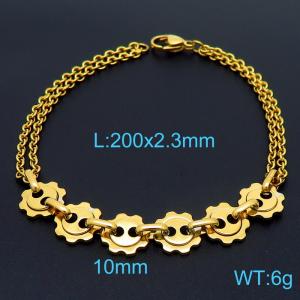 Stainless Steel Gold-plating Bracelet - KB160769-Z