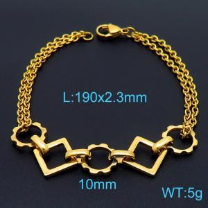 Stainless Steel Gold-plating Bracelet - KB160773-Z