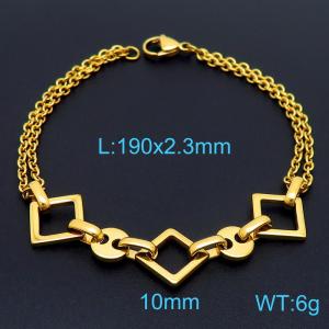 Stainless Steel Gold-plating Bracelet - KB160781-Z