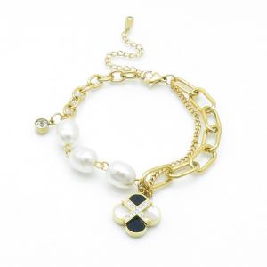 Stainless Steel Gold-plating Bracelet - KB161036-SP