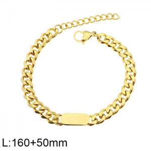 Stainless Steel Gold-plating Bracelet - KB161128-WGJP