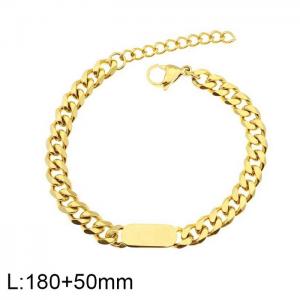 Stainless Steel Gold-plating Bracelet - KB161129-WGJP