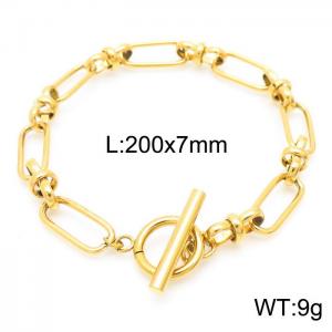 Stainless Steel Gold-plating Bracelet - KB161184-Z