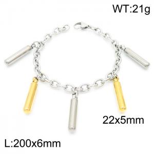 Stainless Steel Gold-plating Bracelet - KB161190-Z