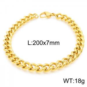 Stainless Steel Gold-plating Bracelet - KB161191-Z