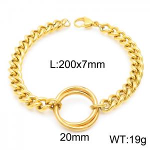 Stainless Steel Gold-plating Bracelet - KB161193-Z