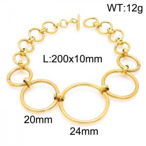 Stainless Steel Gold-plating Bracelet - KB161197-Z