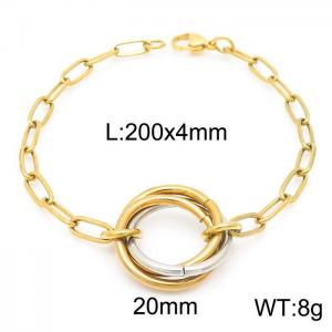 Stainless Steel Gold-plating Bracelet - KB161198-Z