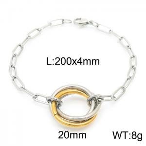 Stainless Steel Gold-plating Bracelet - KB161199-Z