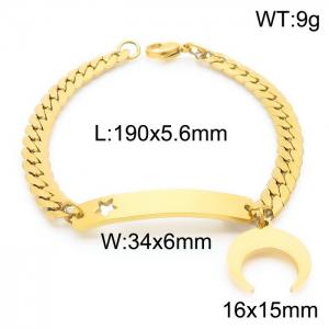 Stainless Steel Gold-plating Bracelet - KB161776-Z