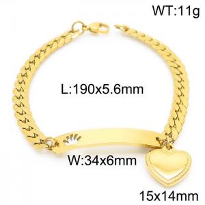 Stainless Steel Gold-plating Bracelet - KB161778-Z