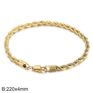 Stainless Steel Gold-plating Bracelet - KB161823-Z