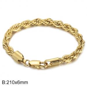 Stainless Steel Gold-plating Bracelet - KB161826-Z