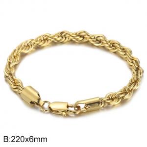 Stainless Steel Gold-plating Bracelet - KB161827-Z