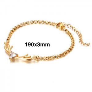 Stainless Steel Gold-plating Bracelet - KB162624-Z