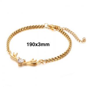 Stainless Steel Gold-plating Bracelet - KB162627-Z