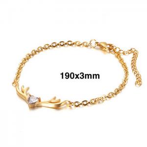 Stainless Steel Gold-plating Bracelet - KB162628-Z