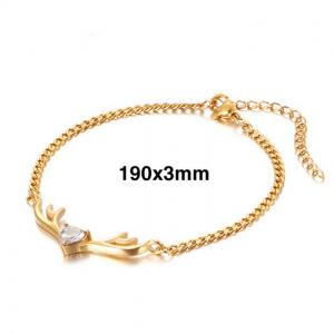 Stainless Steel Gold-plating Bracelet - KB162630-Z