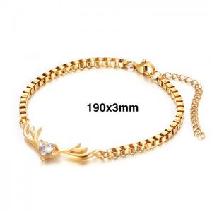 Stainless Steel Gold-plating Bracelet - KB162632-Z