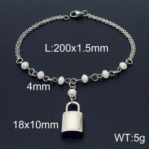 Stainless steel lock fashion couple bracelet - KB162781-Z