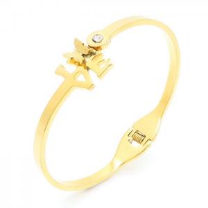 Stainless Steel Gold-plating Bangle - KB162828-WJ