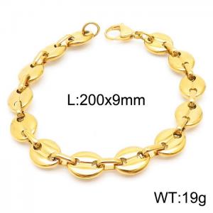 Stainless Steel Gold-plating Bracelet - KB162991-Z