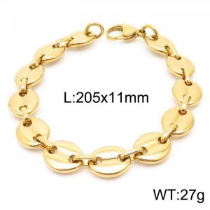 Stainless Steel Gold-plating Bracelet - KB162992-Z