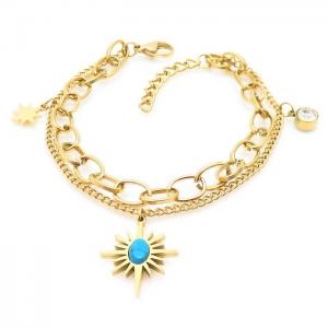 Stainless Steel Gold-plating Bracelet - KB163013-RY