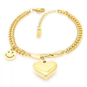 Stainless Steel Gold-plating Bracelet - KB163029-RY