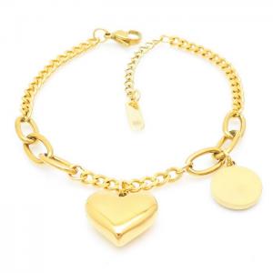 Stainless Steel Gold-plating Bracelet - KB163035-RY