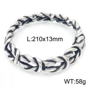 Stylish retro style stainless steel creative knotted men's bracelet - KB163100-KJX