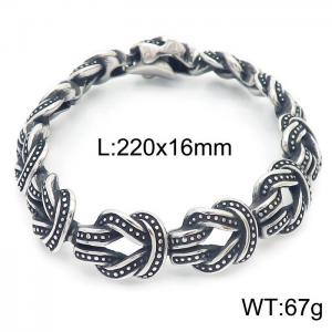 Vintage Knotted Chain Titanium Steel Men's Gift Bracelet Personality Jewellery Wholesale - KB163101-KJX