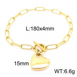 Stainless Steel Gold-plating Bracelet - KB163110-Z