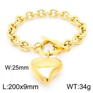 Stainless Steel Gold-plating Bracelet - KB163133-K