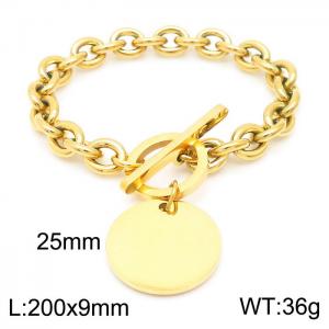 Stainless Steel Gold-plating Bracelet - KB163246-Z