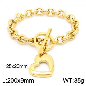 Stainless Steel Gold-plating Bracelet - KB163248-Z