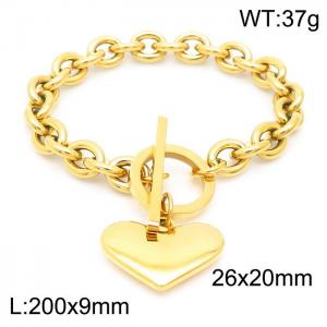 Stainless Steel Gold-plating Bracelet - KB163252-Z