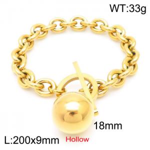 Stainless Steel Gold-plating Bracelet - KB163254-Z