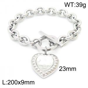 Stainless Steel Stone Bracelet - KB163283-Z