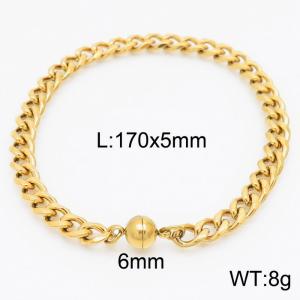 Stainless Steel Gold-plating Bracelet - KB163479-Z