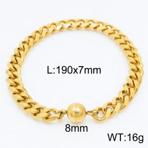 Stainless Steel Gold-plating Bracelet - KB163480-Z