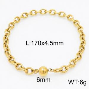 Stainless Steel Gold-plating Bracelet - KB163491-Z