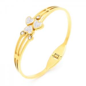 Stainless Steel Stone Bangle - KB164187-CM