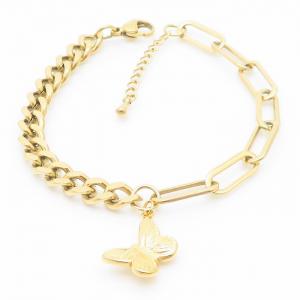 Stainless Steel Gold-plating Bracelet - KB164643-HR