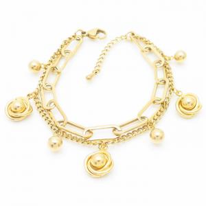 Stainless Steel Gold-plating Bracelet - KB164682-HR