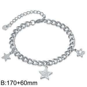 Stainless Steel Stone Bracelet - KB165500-WGTY